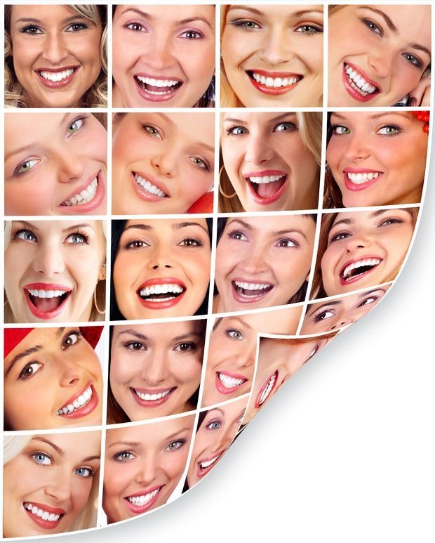 Viele lachende Gesichter mit Permanent Make-up